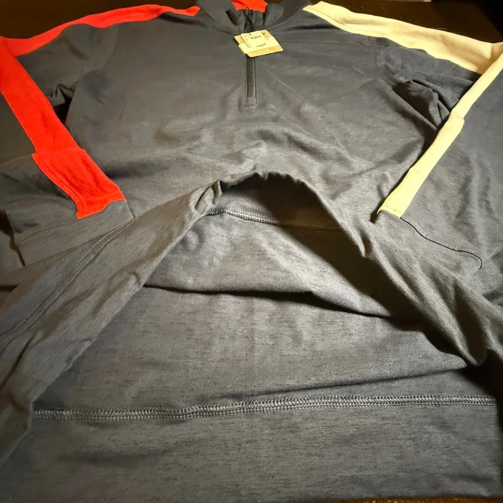 Puma Volition United T7 1/4 Zip Mens M Red White Blue USA Pullover Golf Sample